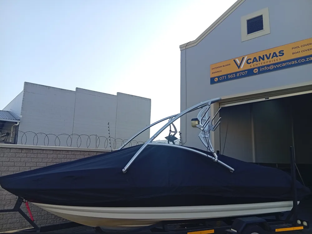 Boat cover fitted, VV Canvas workshop in Strand